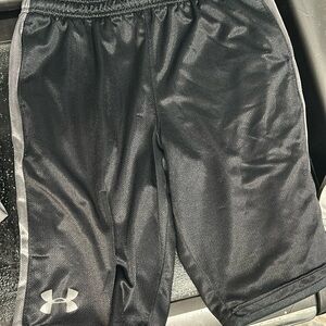YLG Under Armour shorts. Black with side grey stripe.